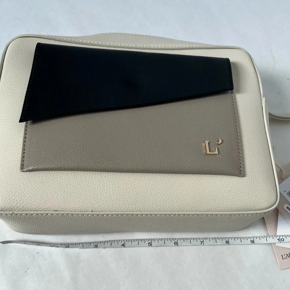 L' AUTRE CHOSE Leather Camera Bag Medium Card Pocket White Crossbody Shoulder - Picture 5 of 16